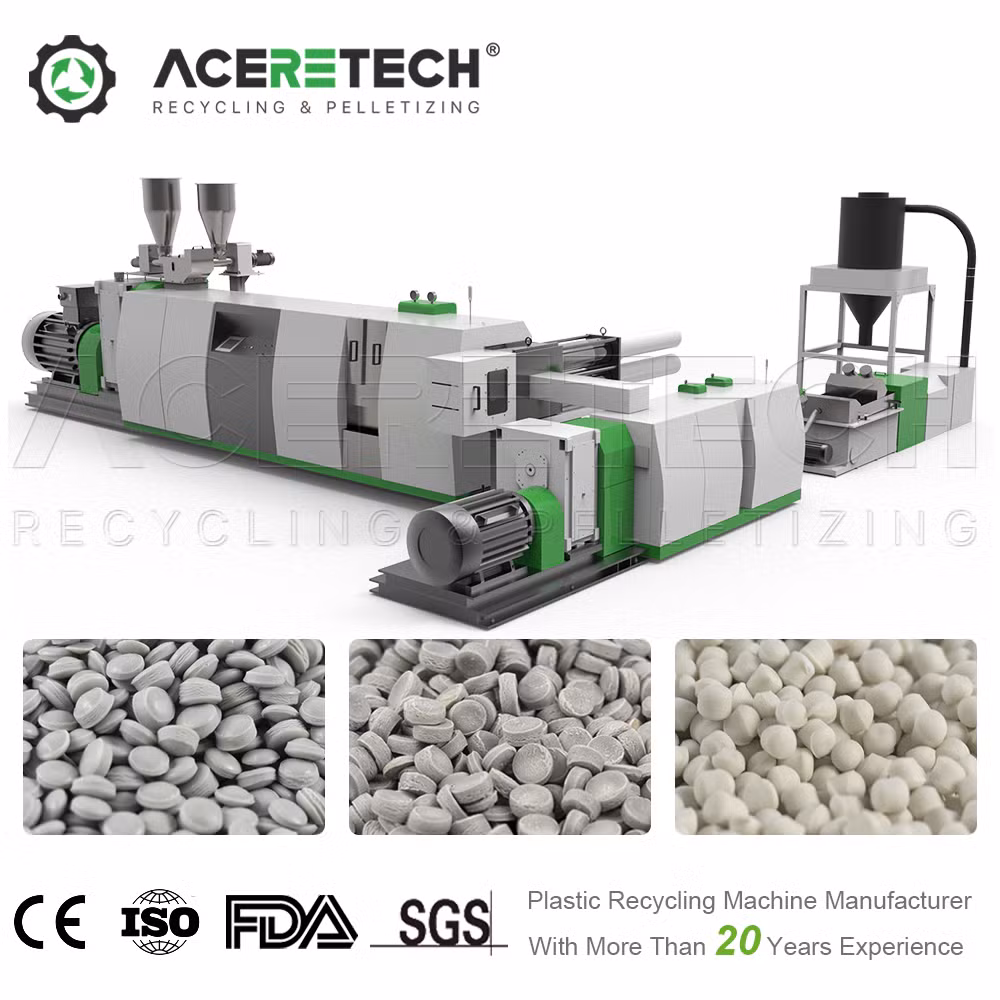 320-2100kg/H Plastic Recycling Re-Pelletizing Machine for HDPE Bottle Flakes Pet with FDA Certificat